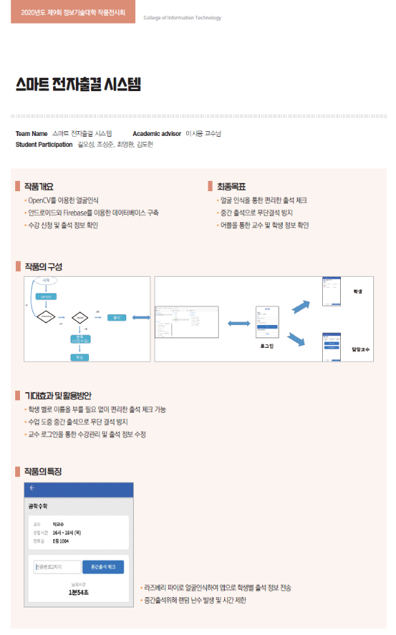 [2020-21] 스마트 전자출결 시스템 (이시웅교수님 지도) 이미지