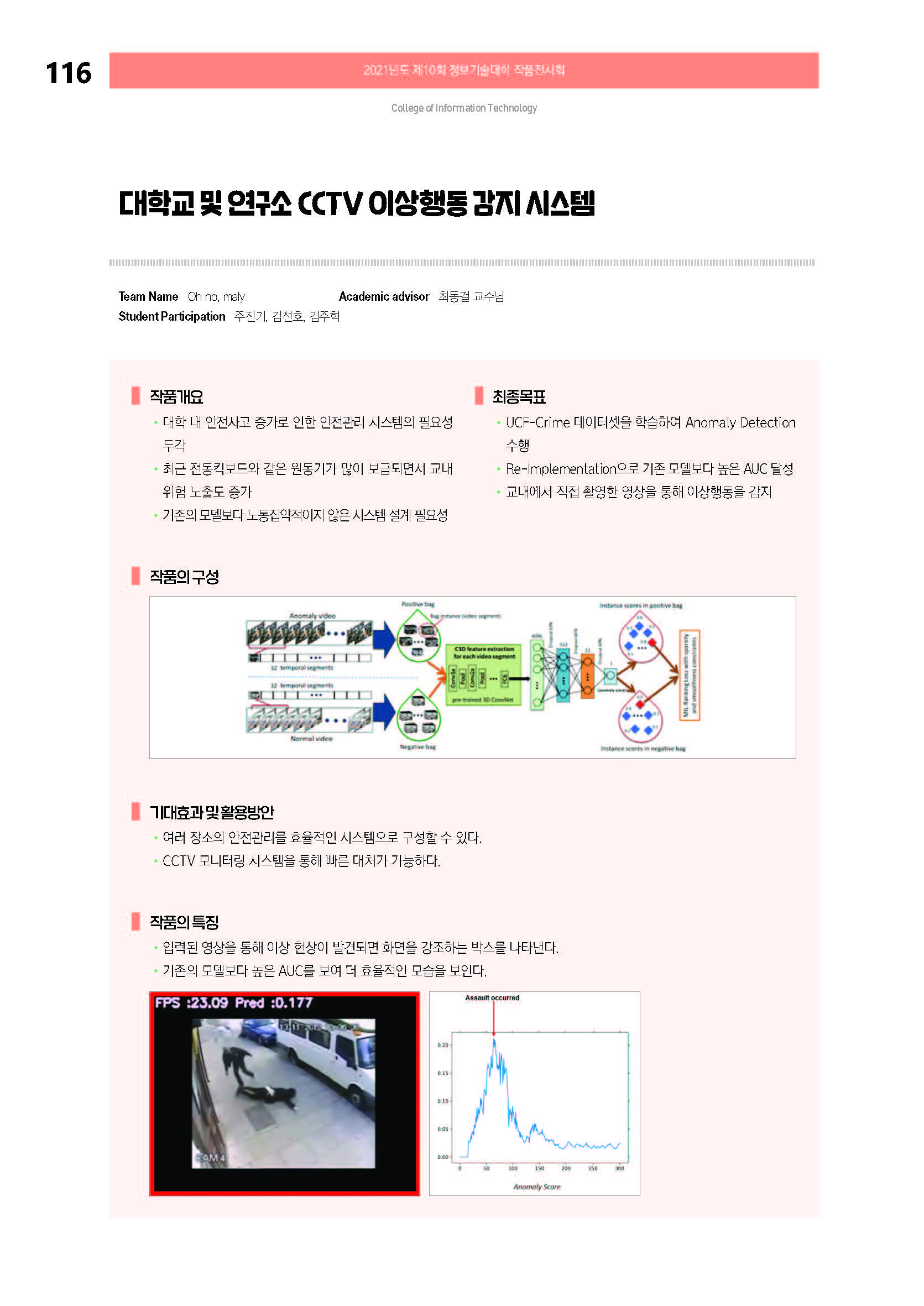 [2021-116] 대학교 및 연구소 CCTV 이상행동 감지 시스템 이미지