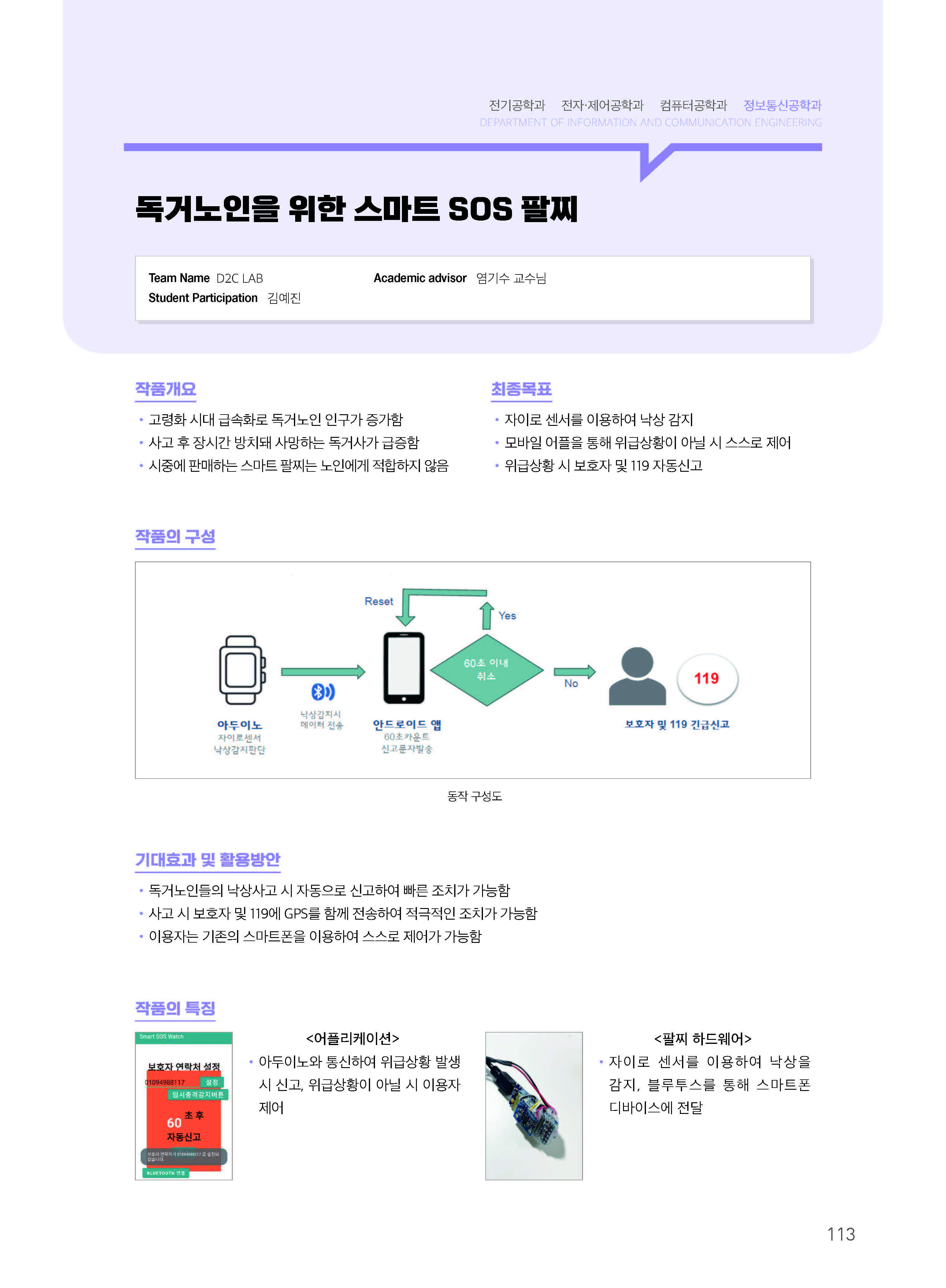 [2022-113] 독거노인을 위한 스마트 SOS 팔찌 이미지